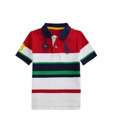 Polo Ralph Lauren Red/White/Navy/Multi Striped Big Pony Polo Shirt